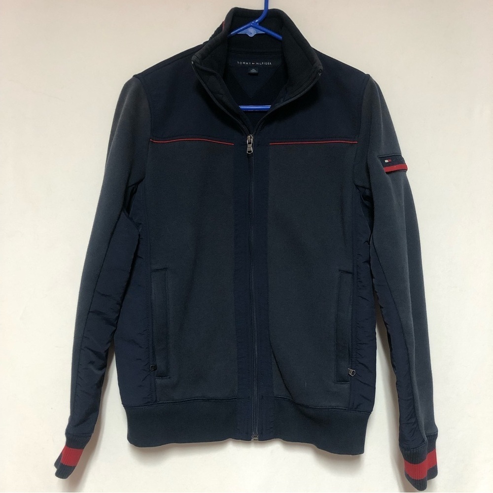 Tommy Hilfiger Full Zip Jacket Medium Blue & Red Size XS